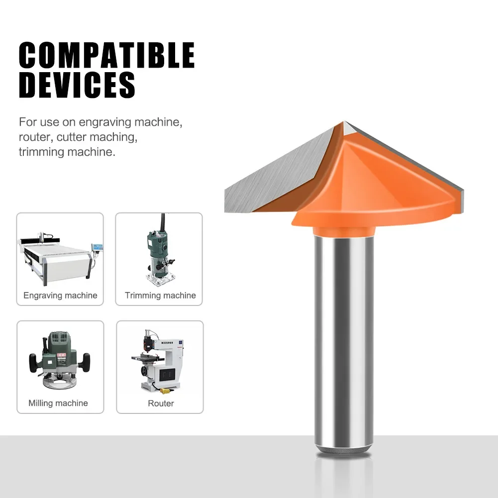1 قطعة 8 مللي متر عرقوب 60 90 120 150 درجة فولت نوع الشق القاطع بت CNC النقش الصلبة راوتر بت كربيد قاطعة المطحنة #2