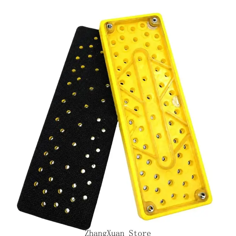 Pneumatic Dry Grinder Tray Rectangular Sanding Plate 70 x 198 mm, Nylon Backing Pad for Wood Sanding, Furniture Repair, Wall