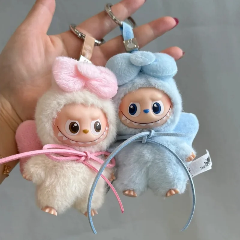 

Одежда для кукол 10 см для Labubu 4,0, булавка для монстров для любви, серия с розовым бантом, милая кукольная одежда, аксессуары, головные уборы и спинки