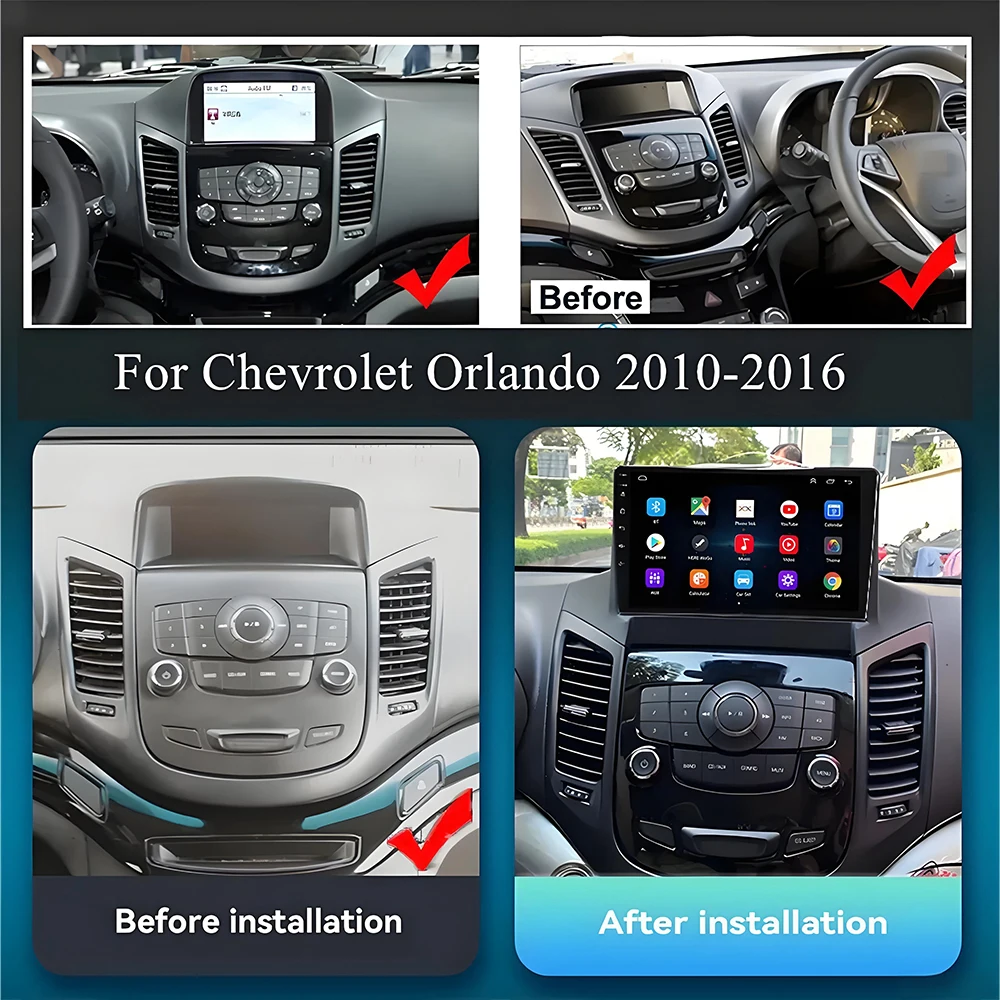 Android Auto For Chevrolet Orlando 2010 - 2018 Car Radio Head Unit Video Player Multimedia GPS Navigation 5G WIFI BT No 2din DVD