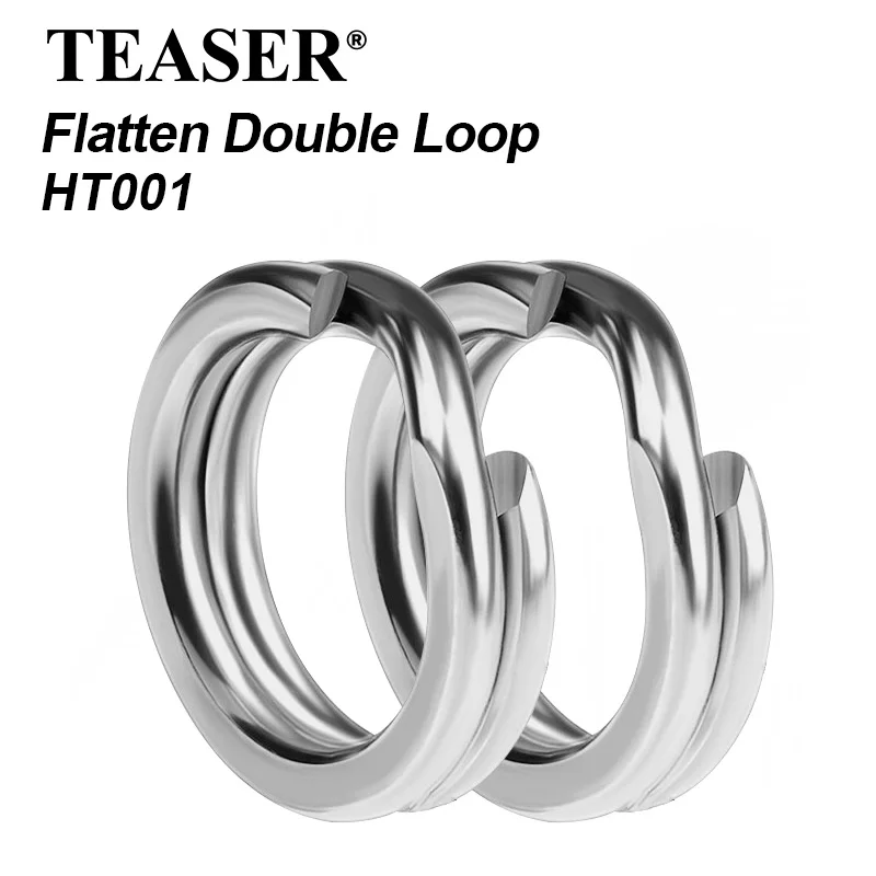 TEASER 200 teile/beutel HT001 Edelstahl Angeln Split Ringe Hohe Zugfestigkeit Angeln Ring Doppel Schleife Linie Stecker