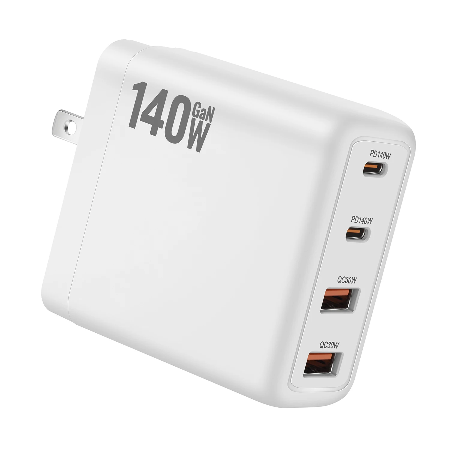 

Зарядное устройство GaN 140 Вт, новая сверхбыстрая зарядка, зарядная головка для сотового телефона 3C1A/2C2A PD3.1, многопортовый универсальный вход 100–240 В