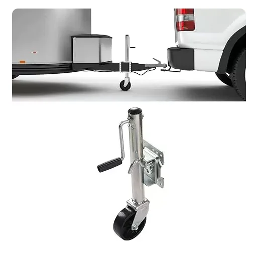 With Bolt On Capacity 675KG Jockey Wheel Boat RV Parts Accessories 8 Inch Solid Wheel Sidewind Round Swivel Trailer Jack