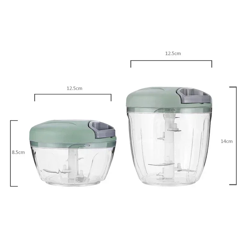 500/900ML Manual Meat Mincer Garlic Chopper Rotate  Press Crusher Vegetable Onion Cutter Kitchen Cooking Accessories