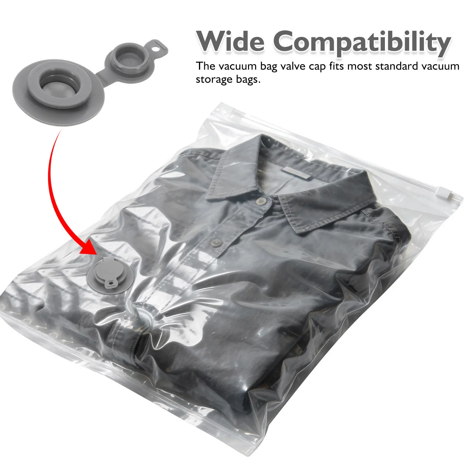 10Pcs Tpu Vacuum Bag Air Valve Replacement Sealing Compression Bag Parts Vacuum Seal Accessories for Travel Storage