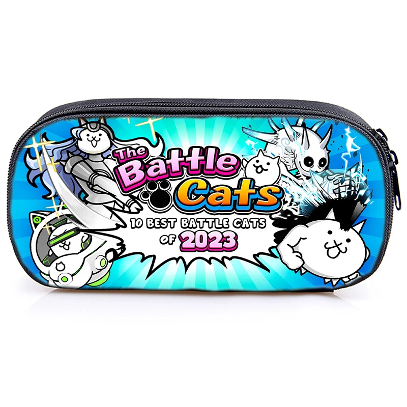 

3D Print The Battle Cats Cosmetic Cases Pencil Bag Anime Stationery Bag Makeup Box School Supplies Pencil Case Pouch Kids Gift