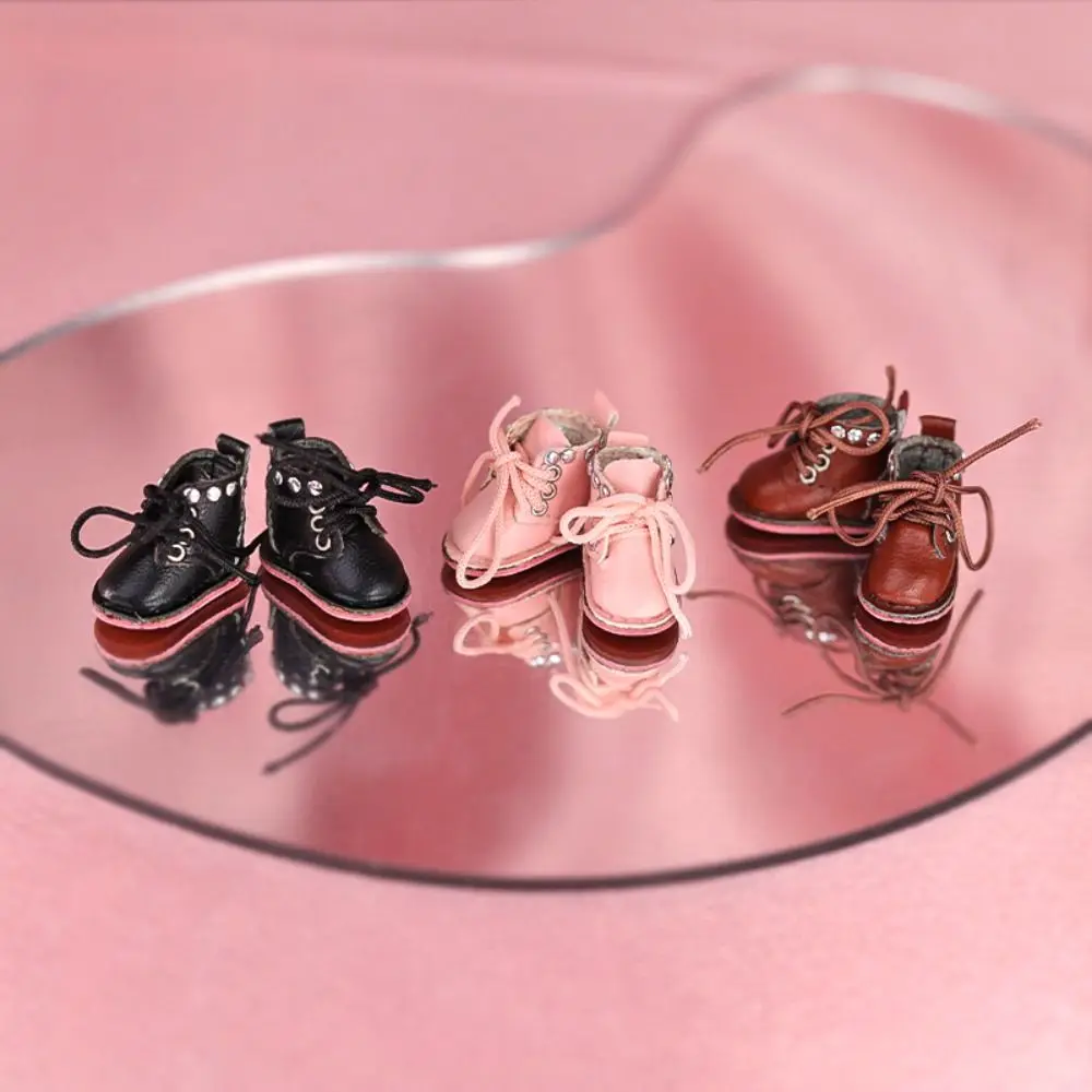 

Пара кожаных повседневных туфель для кукол OB11/Obitsu11, 1/12, на толстой подошве, разноцветные, в стиле High Street Fashion