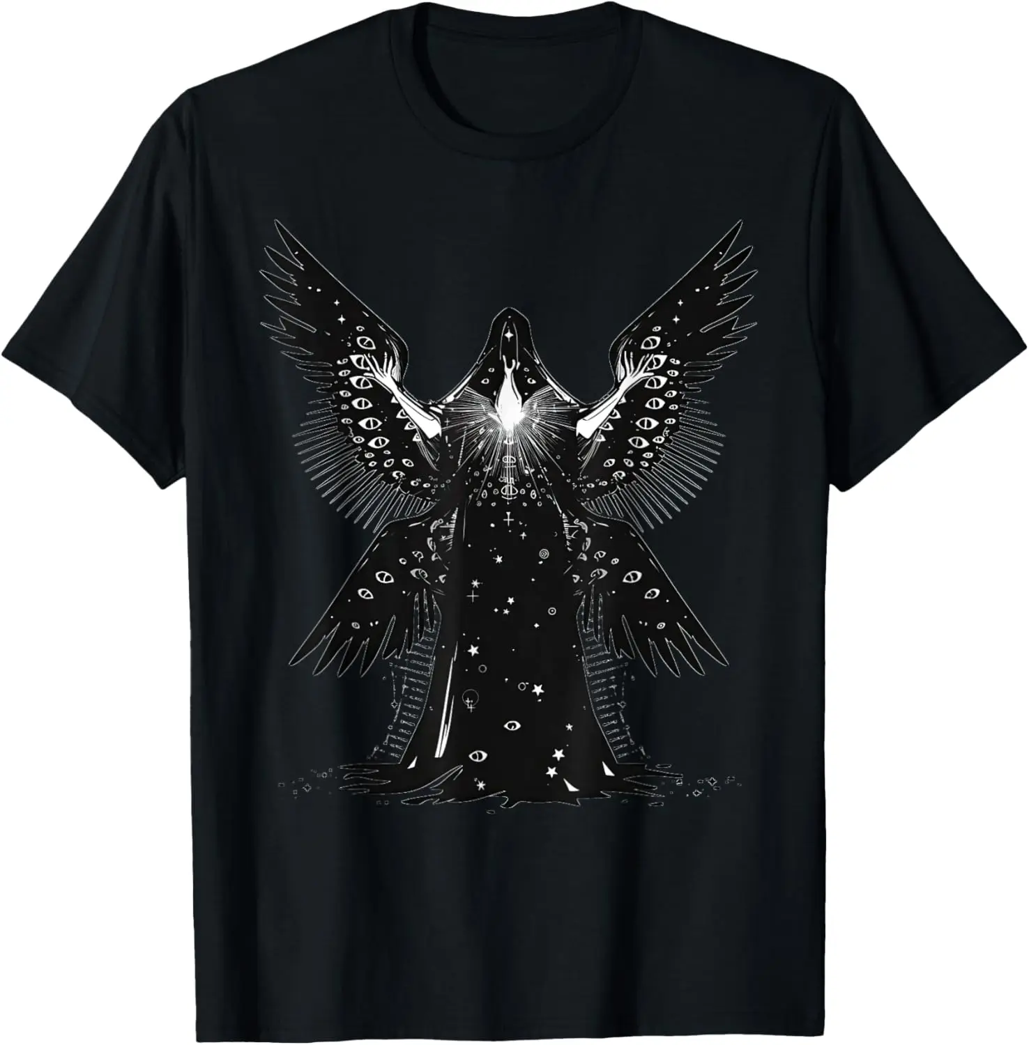 Unholy Seraphim Biblically Accurate Angel Gothic Streetwear T-Shirt