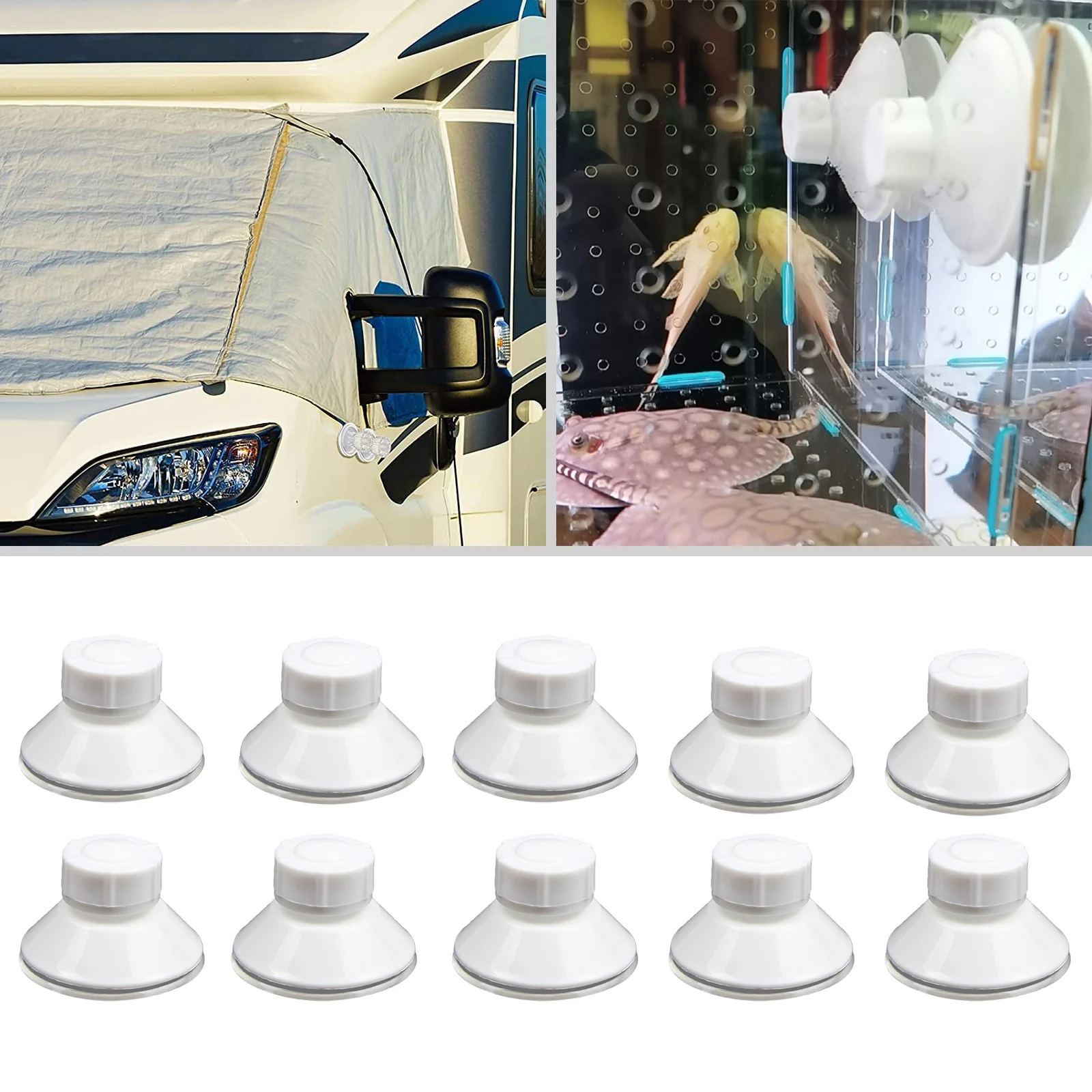 Limpets for Caravan Awning 10pcs High-Grip Van Side Fix Kit Suction Cups for Camper Canopy Motorhome