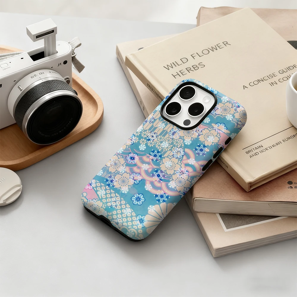 Luxe Besneeuwde Bloemen Telefoon Case voor iPhone 17 16 15 14 13 12 11 Pro Max Air Plus Luxe dubbellaags Achterkant