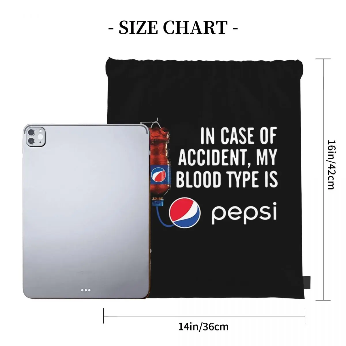 في حالة حادث، نوع بلدي هو - حقائب ظهر بيبسي متعددة الوظائف برباط، حقيبة تخزين، حقائب كتب لطلاب السفر