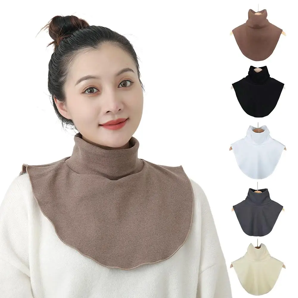 

Весенне-зимние рубашки «сделай сам», футболки с воротником и нашивкой, удлиненный галстук, съемный внутренний воротник, качественная водолазка с лацканами, утеплитель для шеи