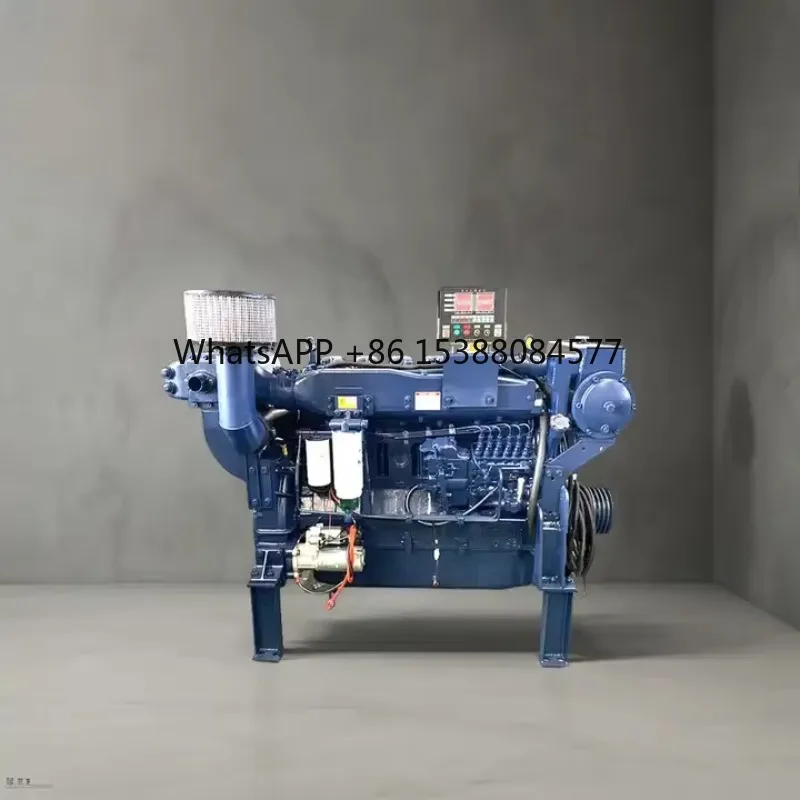 

Ricardo Weichai 200HP Inboard Marine Diesel Engine with Heat Exchanger Sea Water Pump Gearbox Motor Propeller Used for Boats