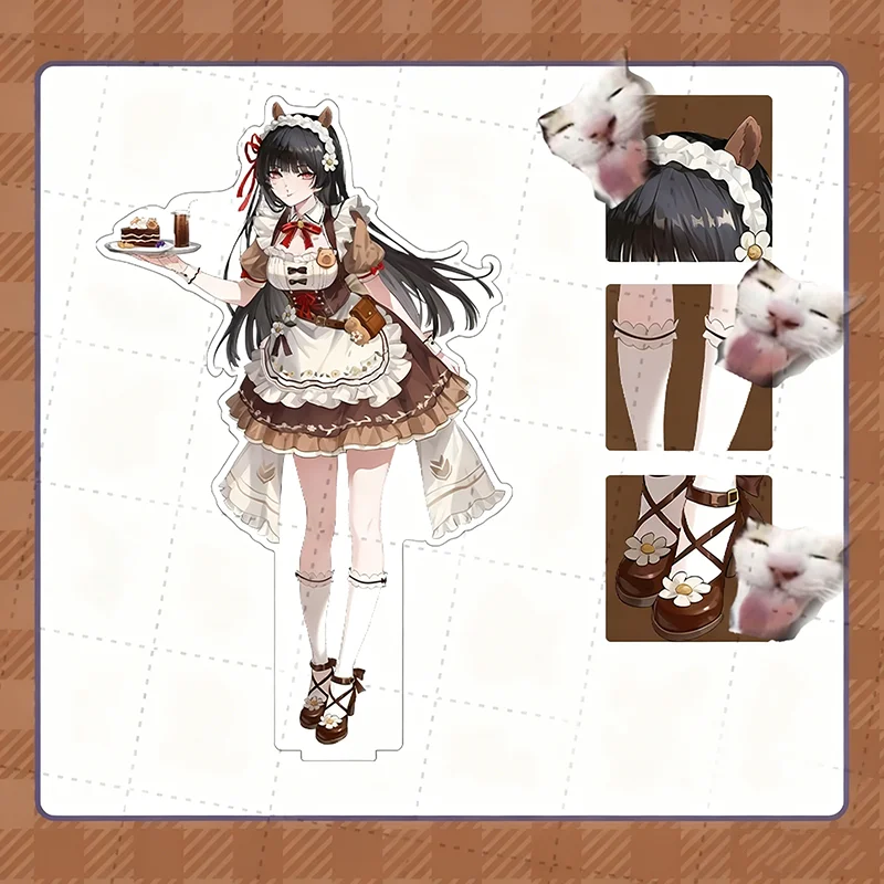 لعبة Wuthering Waves CHISA Capybara تأثيري حامل نموذج لوحة الشكل تمثال أكريليك سطح المكتب زخرفة اكسسوارات لطيف الدعائم #6