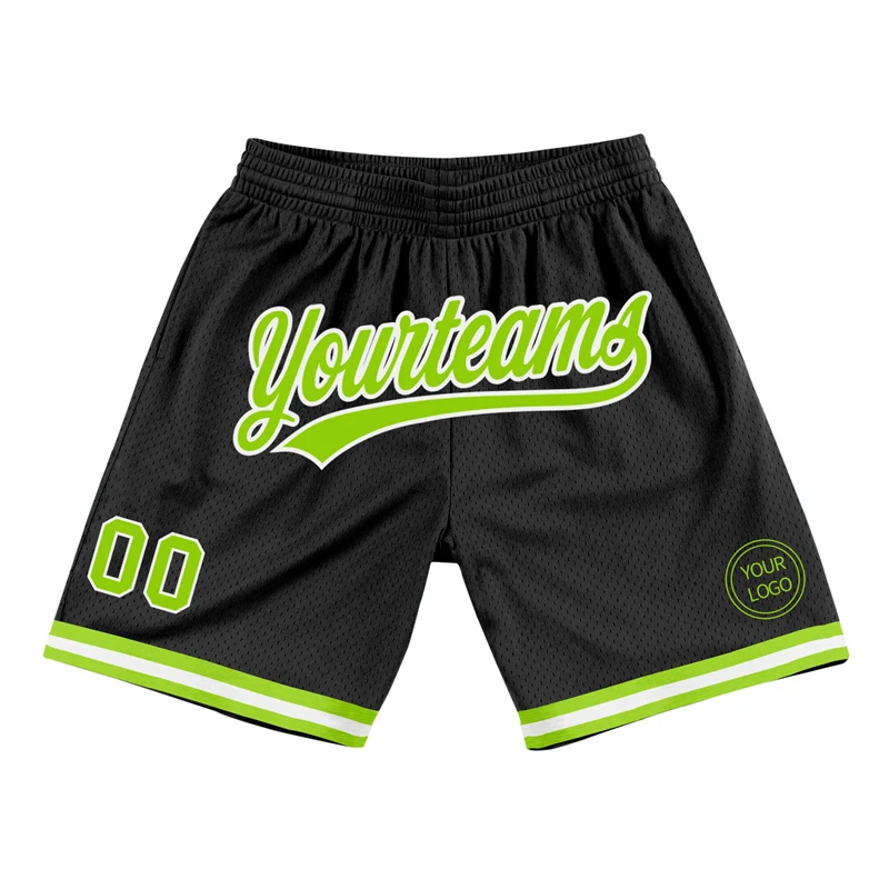 

Custom Team Name Number Basketball Shorts For Men Summer Fashion 3D Printed Black Short Pants Loose Breathable Sports Shorts