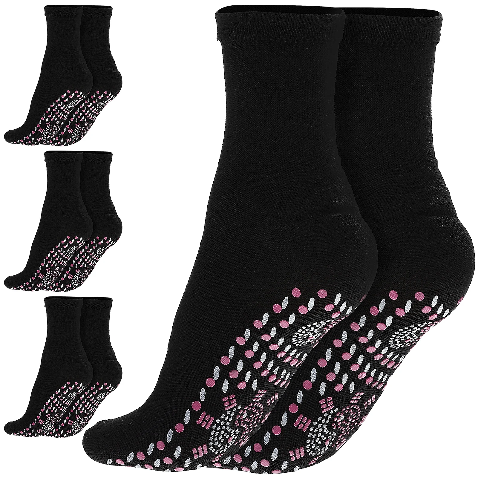 

4 Pairs Self Heating Thermal Winter Foot Warmer Acupuncture Massage Warm Heated For Men Women Hiking Skiing Jogging Cold Weather