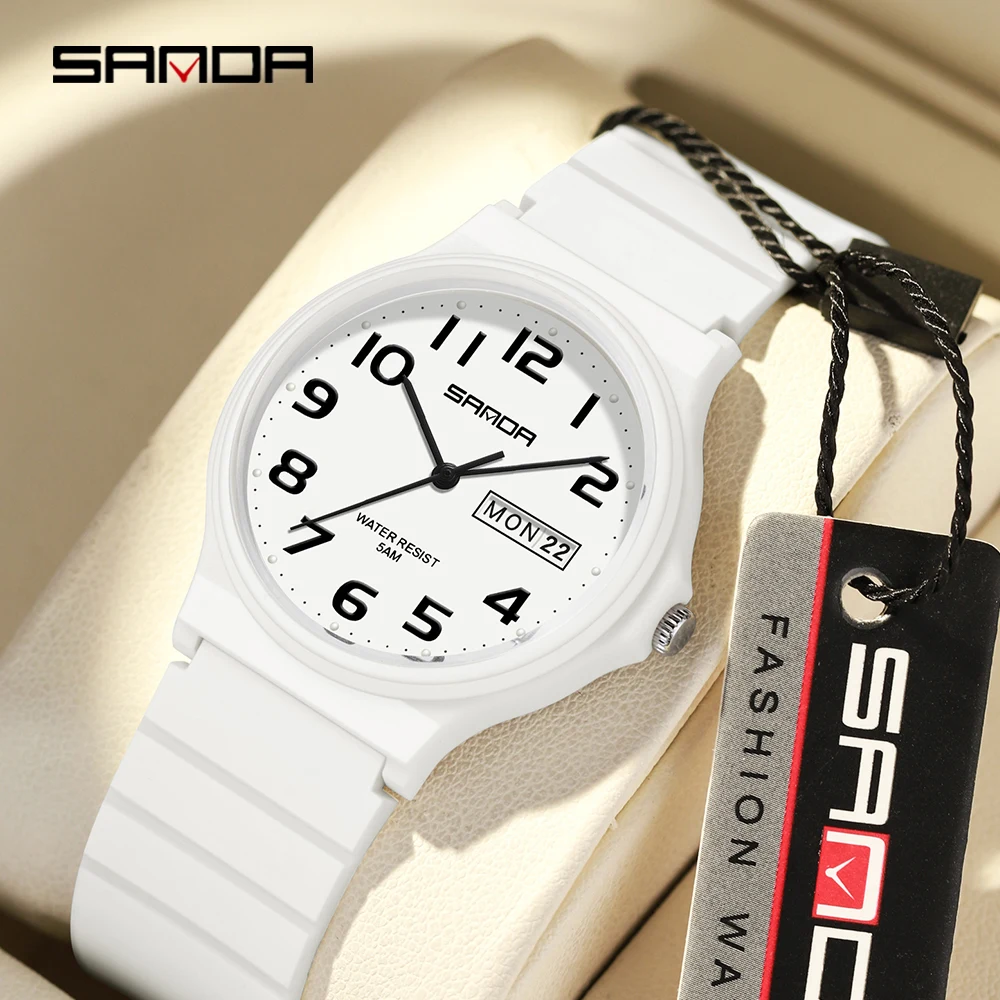 

Fashion Sanda 9072 Brand Quartz Movement Outdoor Sports Simulation Watch Student New Design Soft Tpu Student Gift Wirst Watches