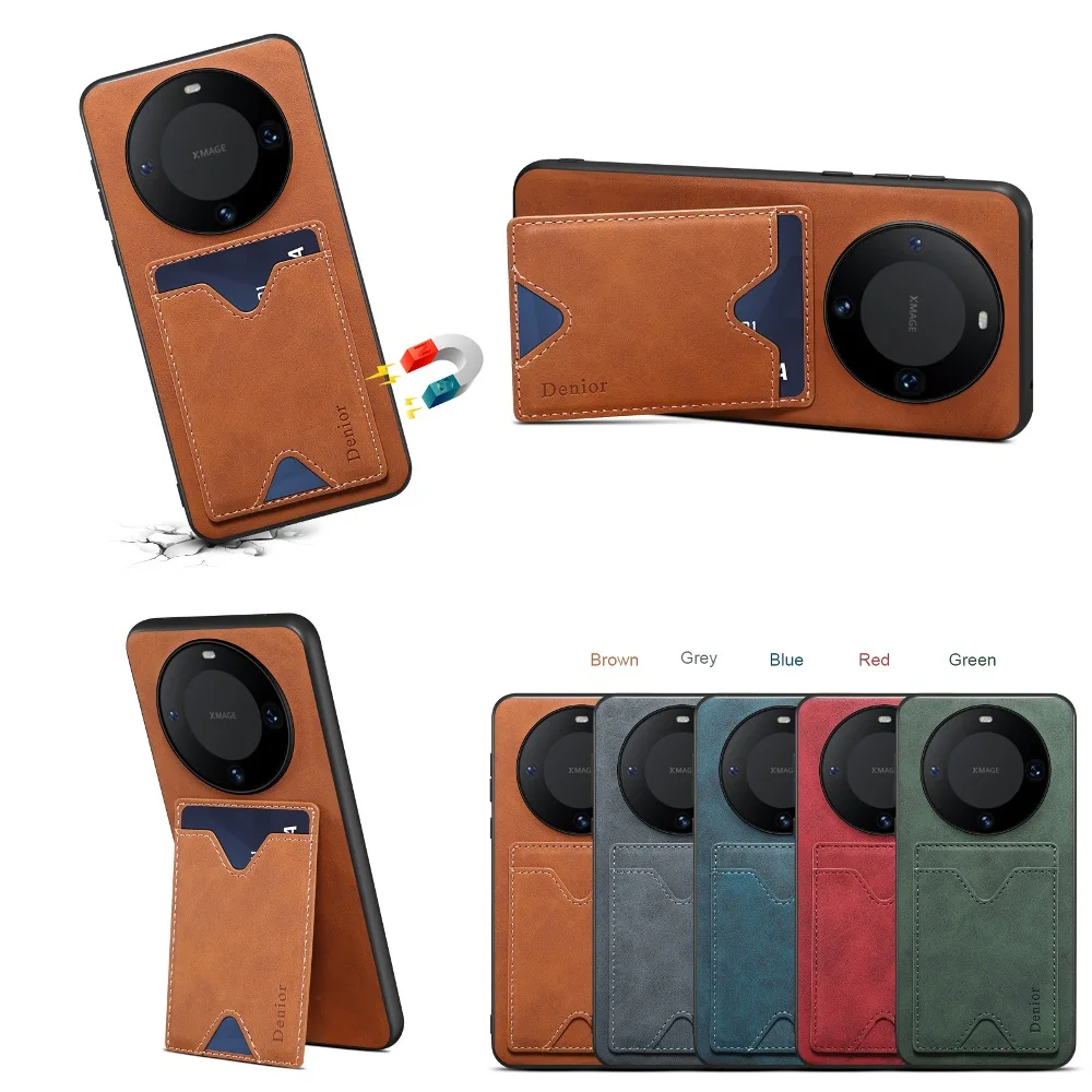 

Solid Color Phone Cover for Huawei Pura 70 Ultra/Mate 60 Pro+/Nova 11 12 Ultra with Back Card Case Slot