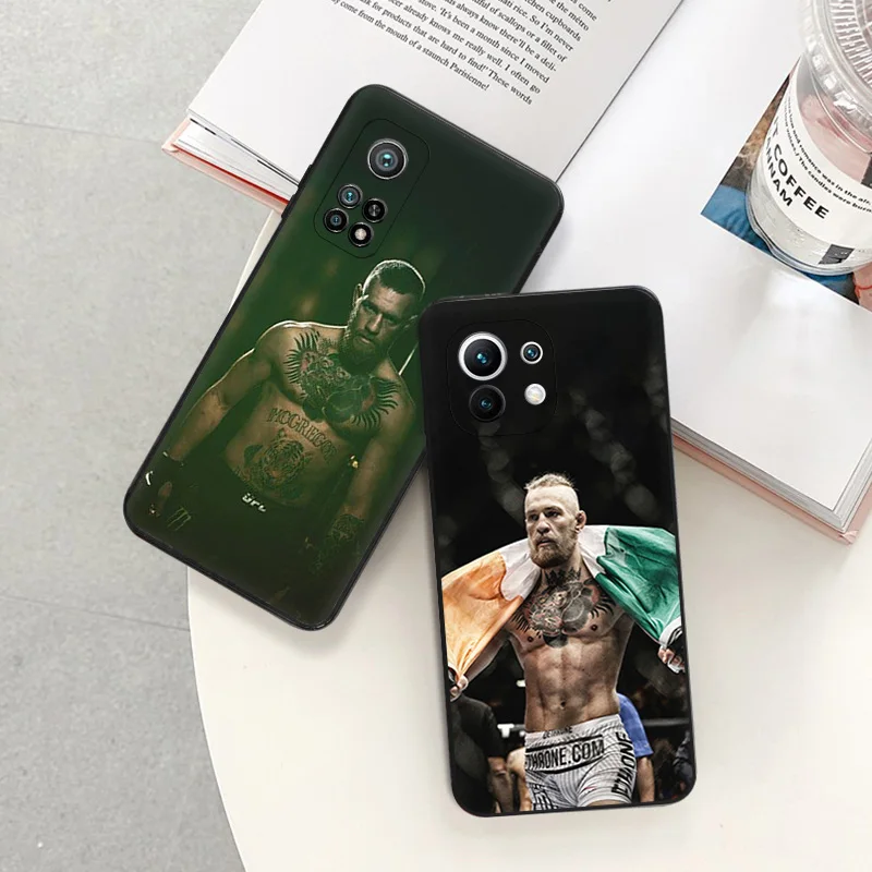 Matte Phone Case For Redmi Note 11 Pro 10 11s 10s 10a 10c Xiaomi 11t 10t Note10 Lite King Conor Mcgregor Black Soft Cover image 2