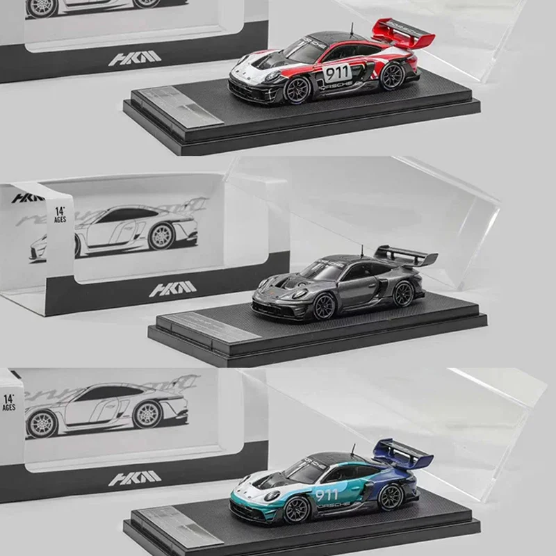 Przedsprzedaż HKM 1:64 911 992 GT3 R Rennsport Brumos Model Samochodu z Odlewu, Kolekcja Diorama, Zabawka HKM 911 992 GT3 R