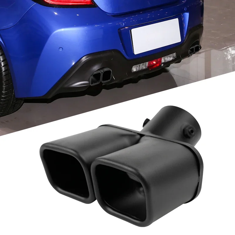 Automobile exhaust pipe diameter 63mm dual outlet stainless steel black exhaust pipe muffler tailpipe