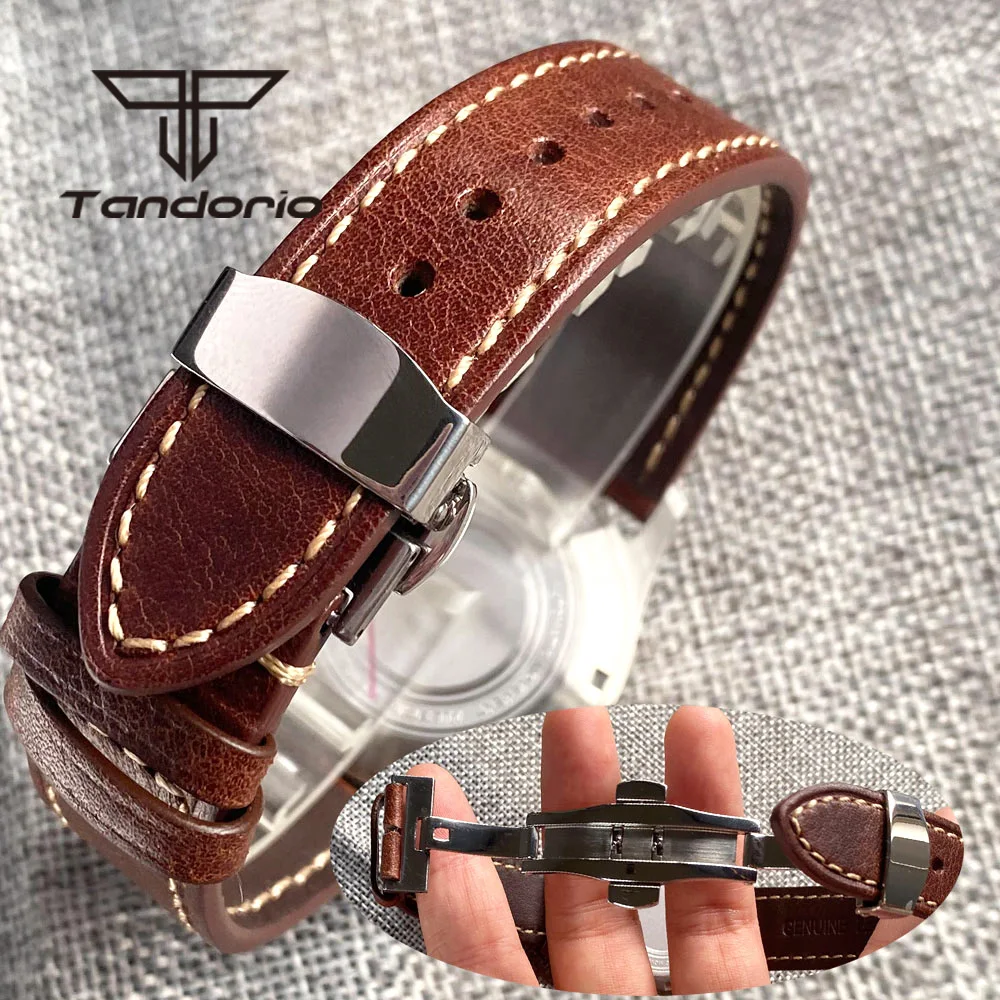 Tandorio 36 mm modische 20BAR automatische Tauchfliegeruhr für Herren und Damen NH35/PT5000/Miyota8215 Movt Saphir-Armbanduhr, grüne Lume – Detail 21