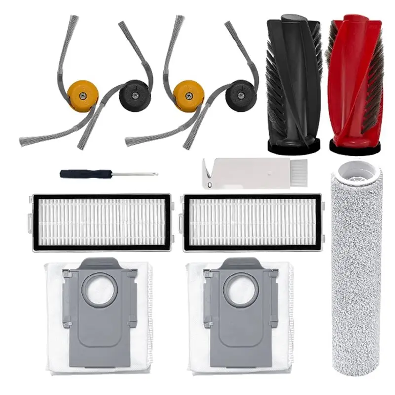 

Комплект аксессуаров YANA35R для робота-пылесоса Roborock Qrevo Curv 2 Flow: основные и боковые щетки, фильтры, ролик, насадка для мытья полов, мешки для сбора пыли