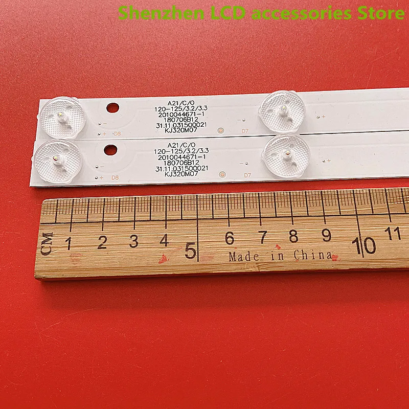 56.3CM POUR SAMYANG E32D1900 Barre lumineuse KJ32D08-ZC21F-05 303KJ320038 TV 56.3CM 3V 8LED 100% NOUVEAU