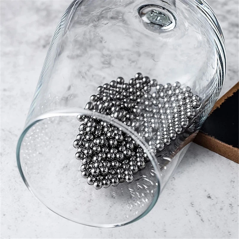 Wine Decanter Cleaning Ball 4mm/200pcs Stainless Steel Glass Bottle Clean Pellets Bead Decanter Cup Brushing Bar Accessories