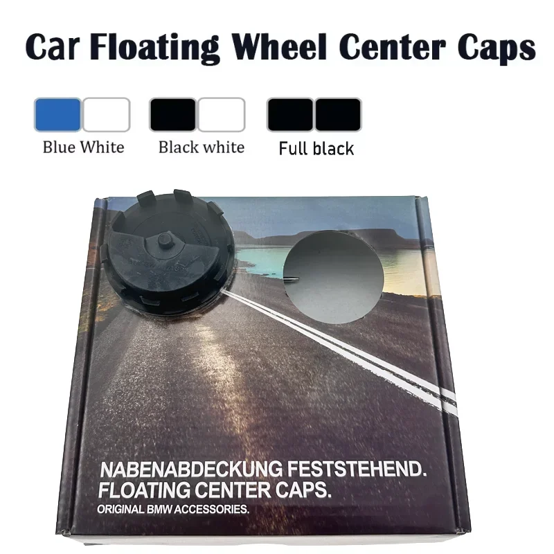 4Pcs 56MM 68MM Car Floating Wheel Center Cap Hub Covers Badge For E46 E90 E60 F30 F10 X1 X2 X3 X5 X4 X6 X7 G30 G20 Accessories