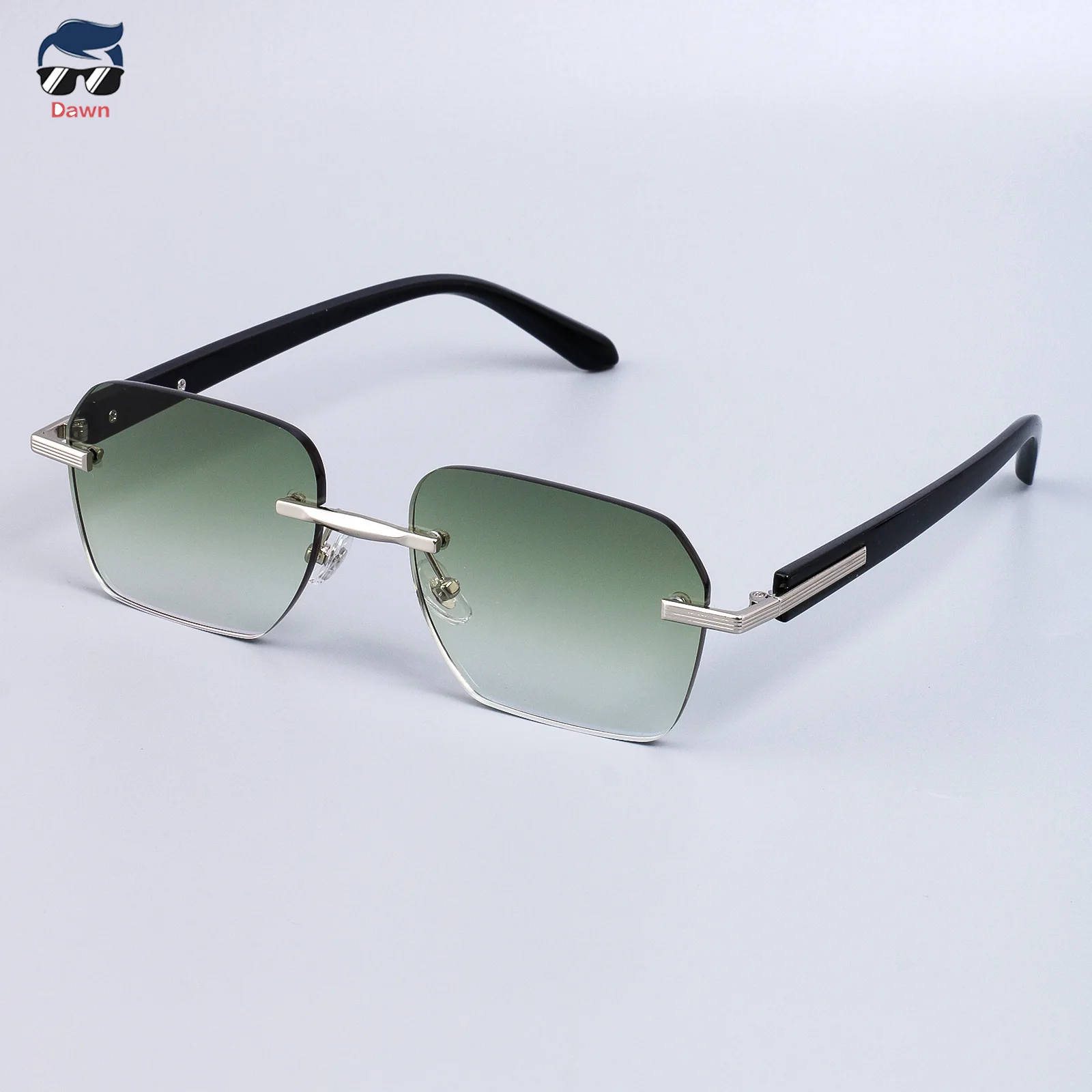 

Ultra Lightweight Alloy Sunglasses: 2025 Retro Small Frame Square Shades for Men Women. Rimless Fashionable Flatters Face Shape
