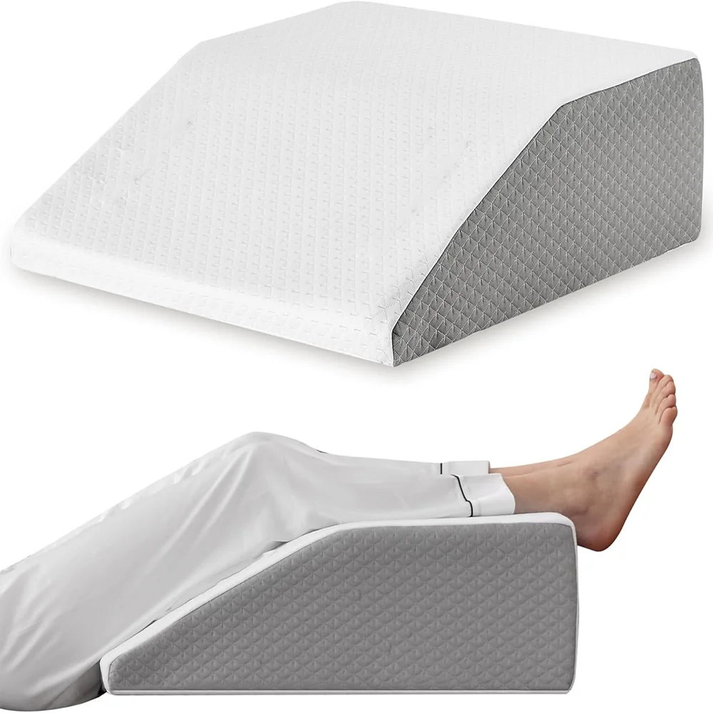 Leg Pillow 8 Inch Elevating Wedge For Rest Sleeping Side Support Memory Foam