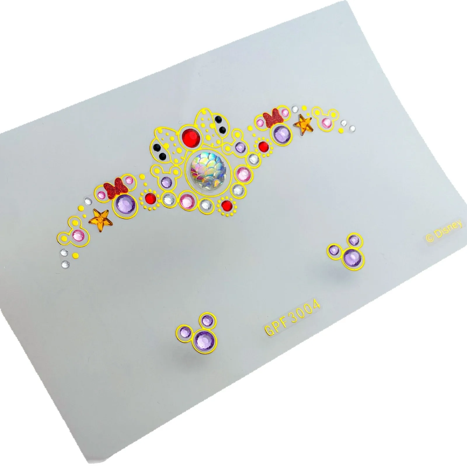 ملصقات وجه مجوهرات ذاتية الصنع الأكثر مبيعًا من Miniso Disney ملصقات ماسية من الأكريليك ملصقات فنية لتزيين الحواجب في 1 يونيو