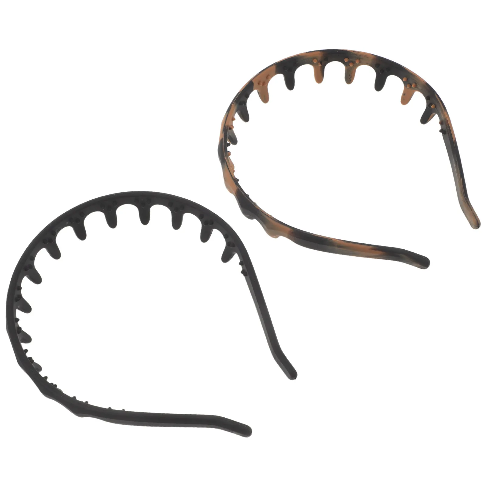 

2Pcs Silicone Tooth Comb Headbands Non-Slip Soft Stretchable Facial Hairbands for Sports Gym Workout Makeup Skincare Spa