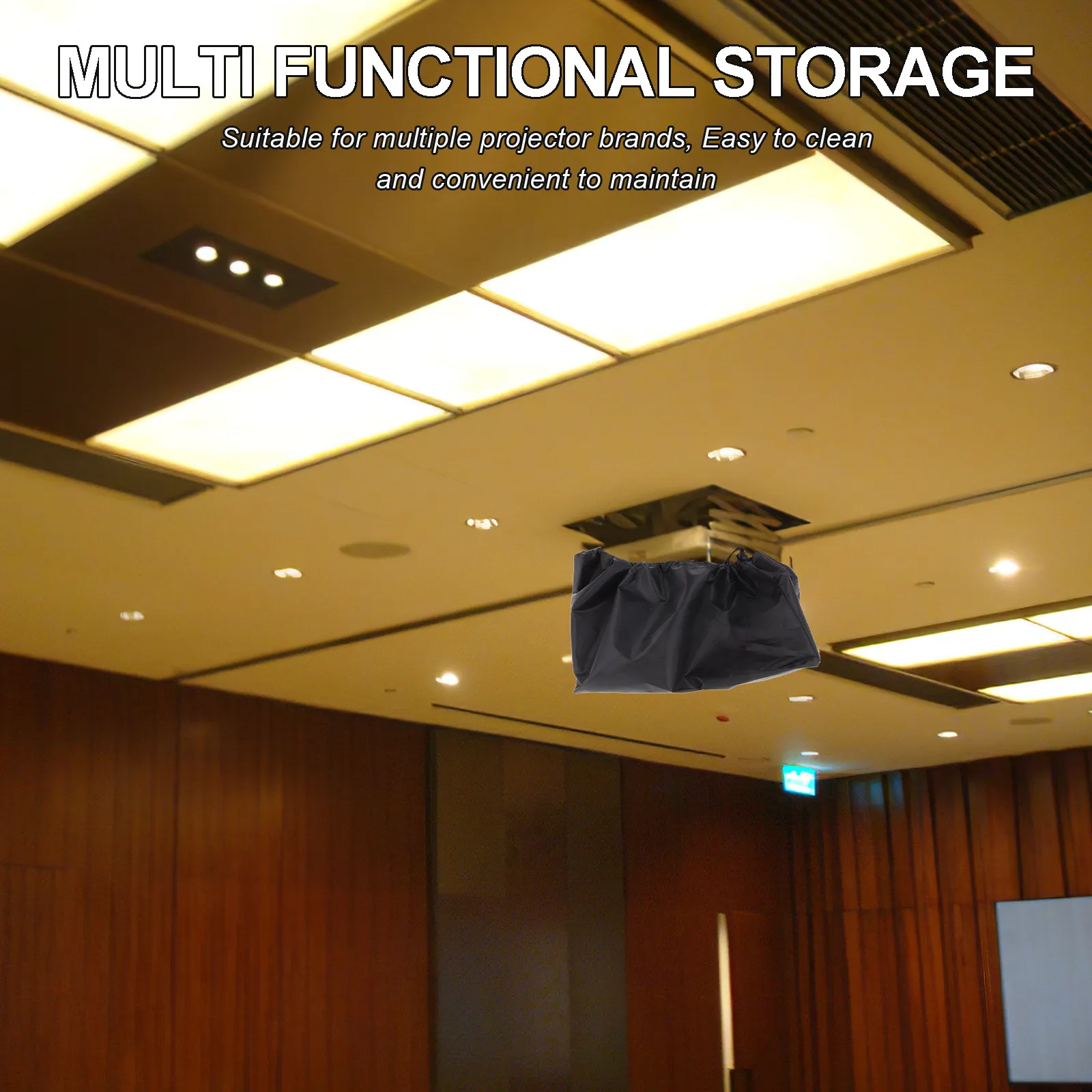 Waterproof Projector Cover Compatible with Ceiling Mount Projectors Multi-Compartment Protective Cover Sleek Modern