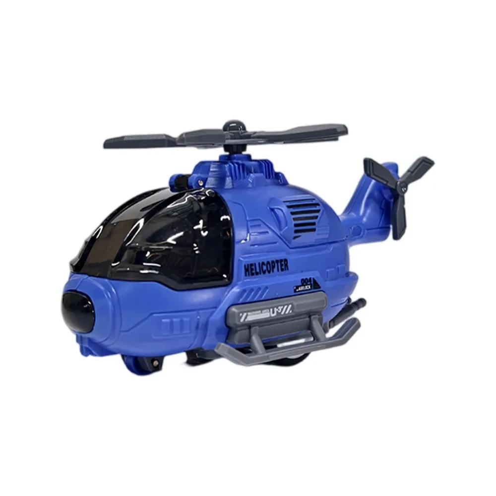 

Helicopter Model Toys Simulation Aircraft Toy Open Cockpit Rotatable Propeller Friction Powered Aircraft Toy Educational