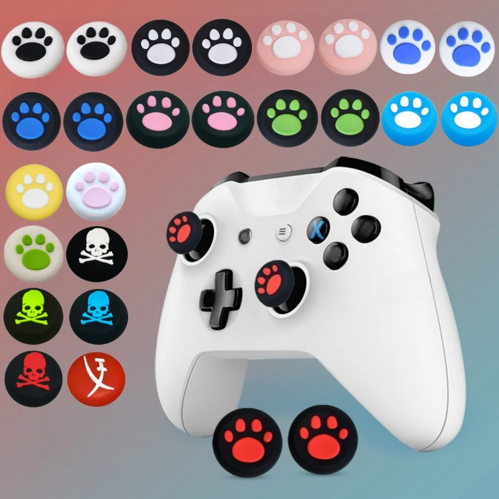 Cat Paw Thumbstick Grips for PS5/Xbox Controllers