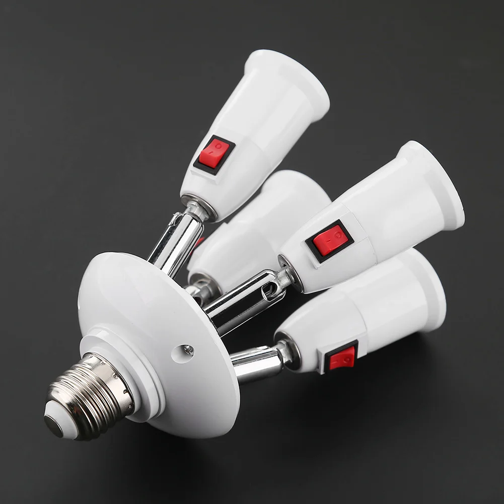 E27 الفاصل 3/4 رؤساء محول محول المقبس LED Y شكل ضوء المصباح الكهربي الفاصل محول محول المسمار قاعدة مصابيح حامل