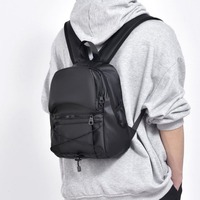Mini Men's Backpack Fashion Small Man Shoulder Schoolbag Travel Backpacks Oxford Cloth Male Rucksack 2025 Outdoor Black Bagpack