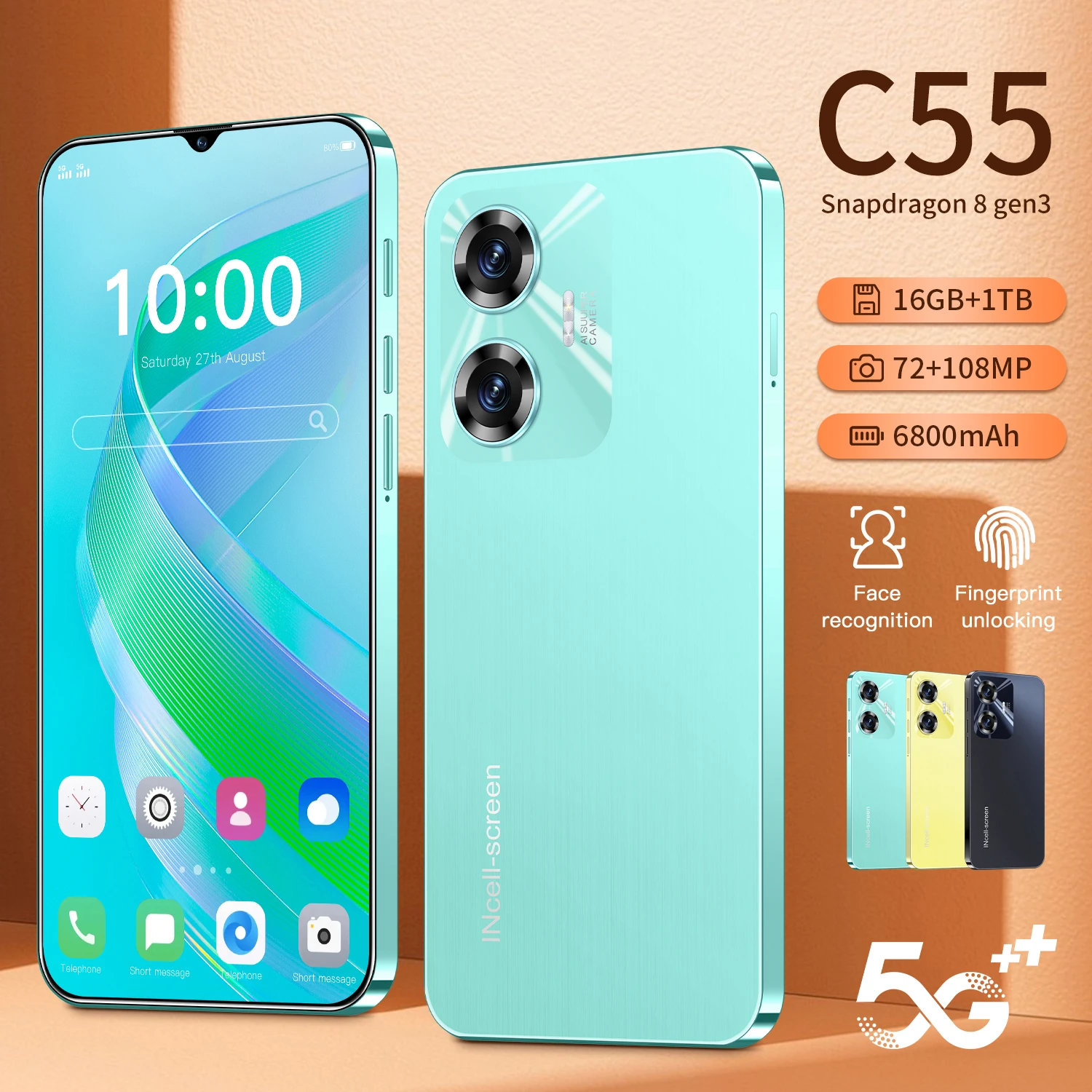 2025 Original C55 Smartphone 5G 6.8