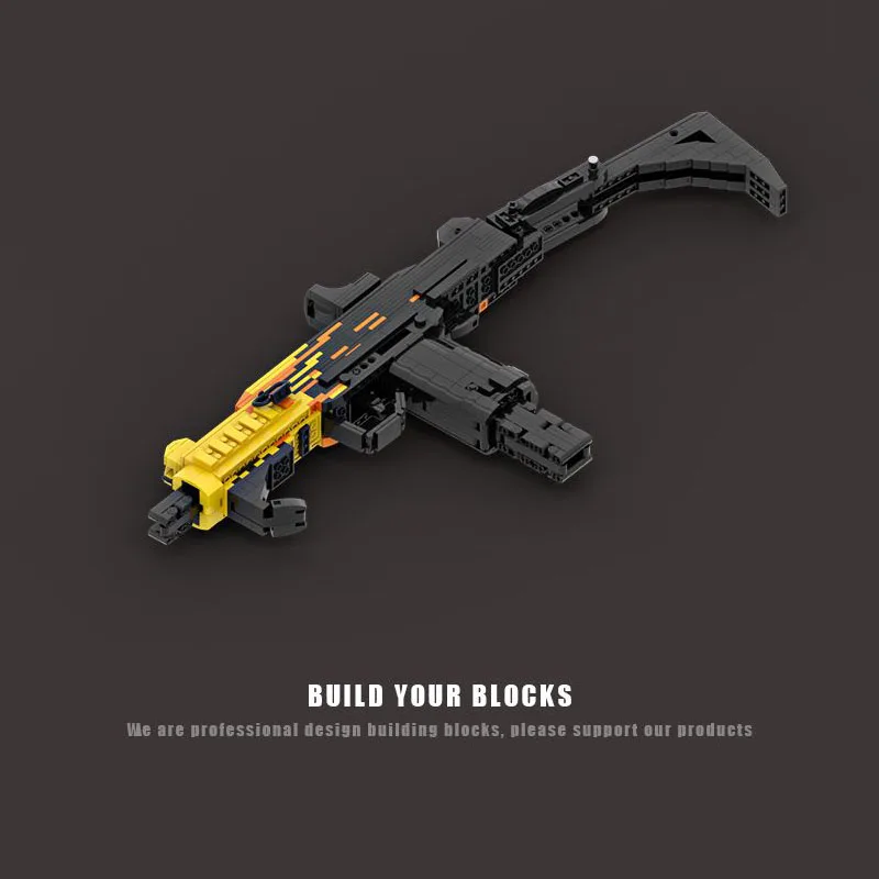 رشاش رشاش آلي UZI وحدات بناء رشاش MOC ، تقنية ، لعبة CSGO ، طوب بناء ، ألعاب ، هدية للصبيان الصغار ، #6