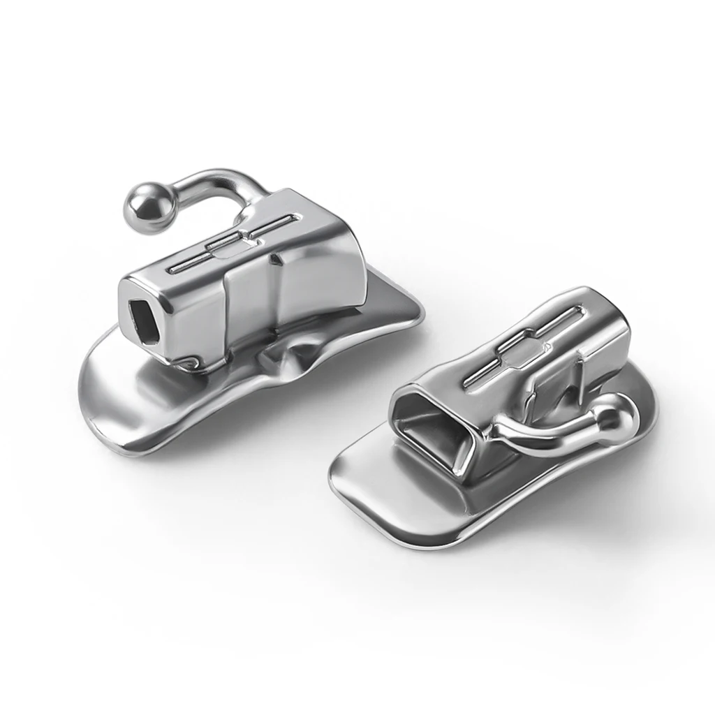 5 Boxen AZDENT Dental Kieferorthopädische Selbstligierende Brackets Mini Roth/MBT.022 Haken 3 4 5 Bukkalröhrchen MIM Monoblock-Basis – Detail 6