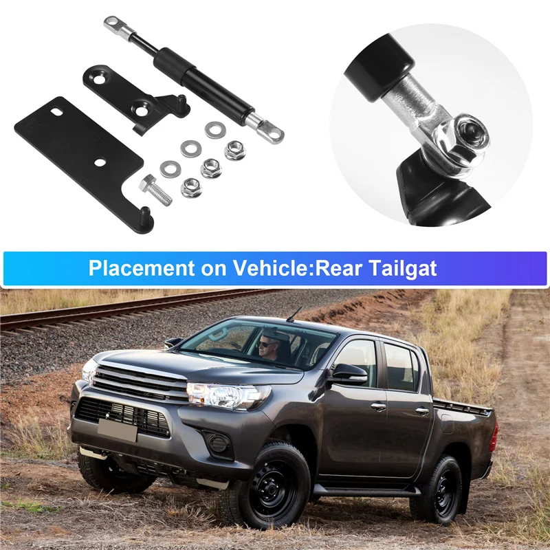 A09E-задняя плата задней двери, замедленная опорная стойка, подъемная стойка, газовый амортизатор для Toyota Hilux GUN125 Revo 2015-2019