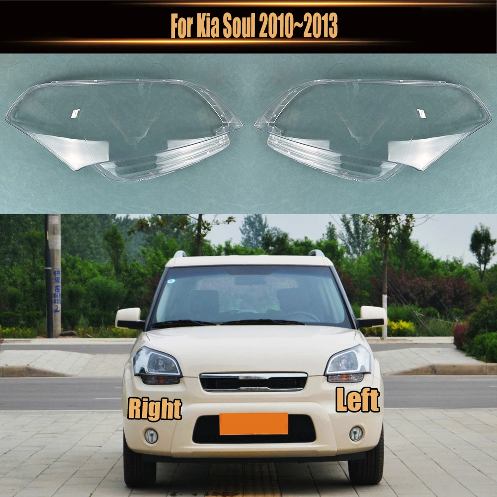 

For Kia Soul 2010~2013 Headlamp Lamp Cover Headlight Shell Transparent Mask Lens Plexiglass Replace Original Lampshade