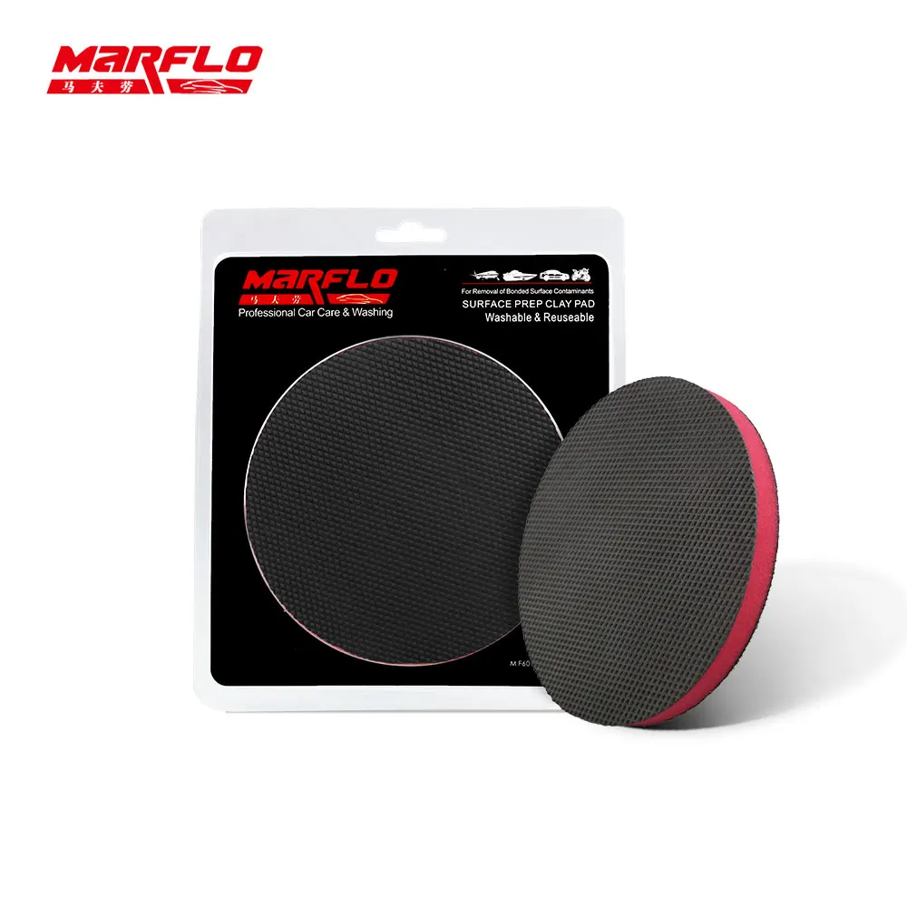 130mm MARFLO Magic Clay Pad Bar Mitt Car Care Wash Cleaning Polishing Sponge Wax Applicator Car Paint Repair Auto Skin