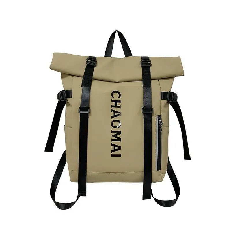 New Trendy Large Capacity rolled Backpack Travel Outdoor Sports Bag for Middle And High School Students Nylon Unisex Backpack
