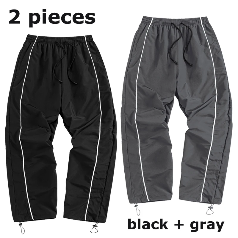 Trendige, sportliche Herrenhose mit Linien, Fitnessstudio, Workout, Laufhose mit Seitentaschen, sportliche, schnell trocknende, atmungsaktive Jogginghose