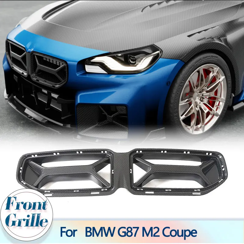 

Car Front Bumper Grills Trims for BMW G87 M2 Coupe 2-Door 2022 2023 Prepreg Dry Carbon Racing Replacement Front Grille Body Kits