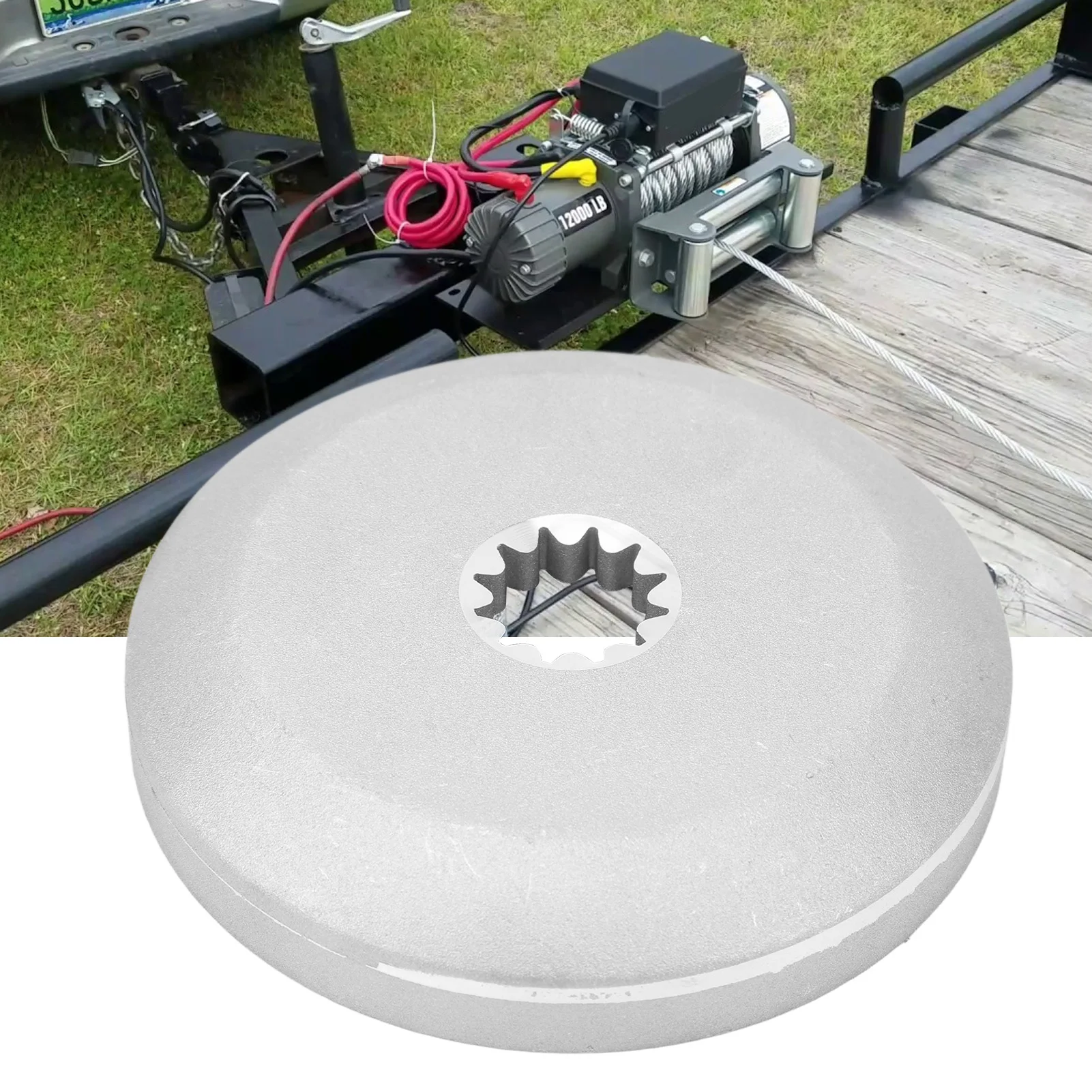 

ATV Winch Gear 51T ATV Winch Gear 51 Teeth ATV Gear High Strength Aluminum 91mm Outer Diameter Gear for 2000 to 3000lb ATV Winch