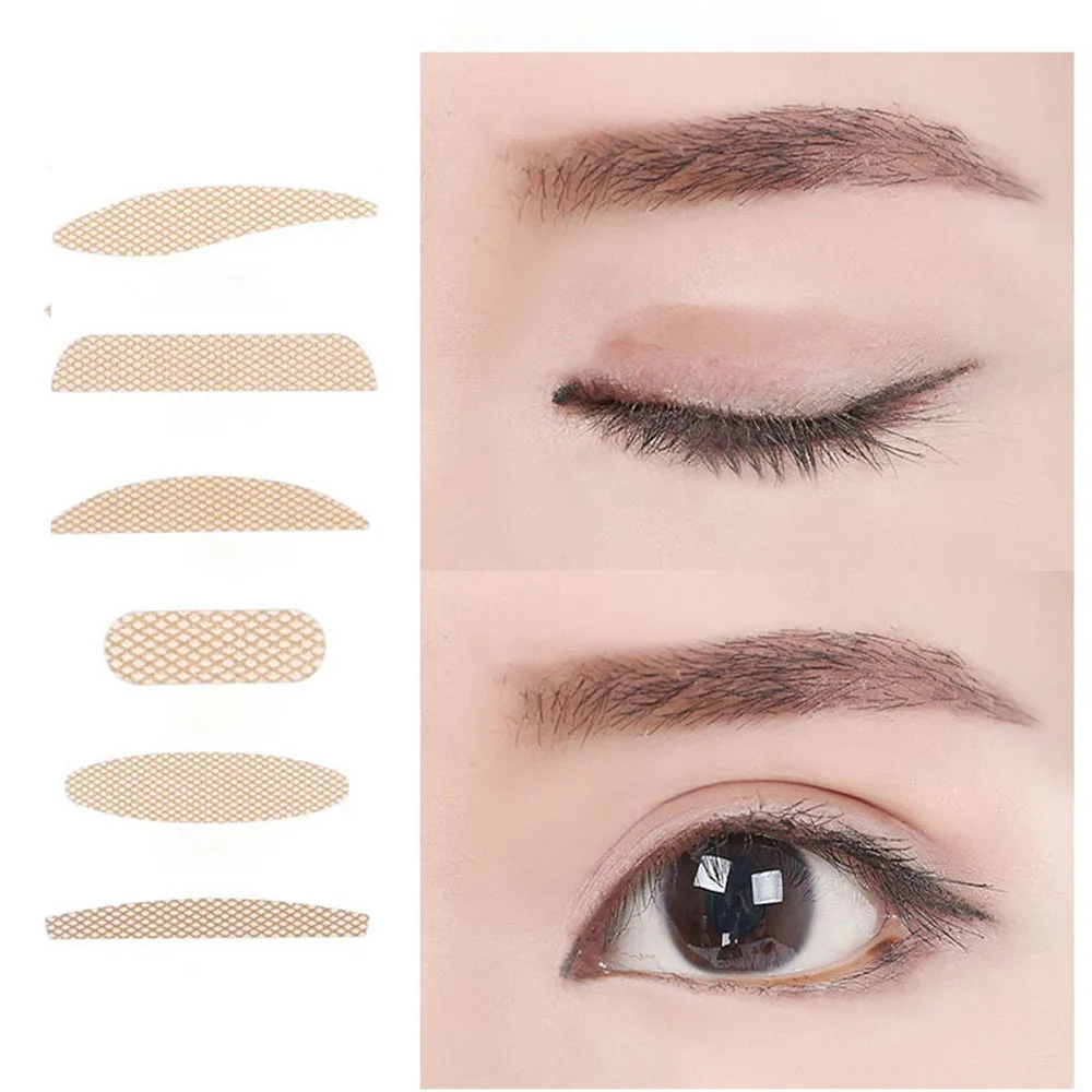 10sheet Gauze Lace Mesh Invisible Double Eyelid Sticker Waterproof Transparent Natural Self-adhesive Eyelid Tape Eye Makeup Tool